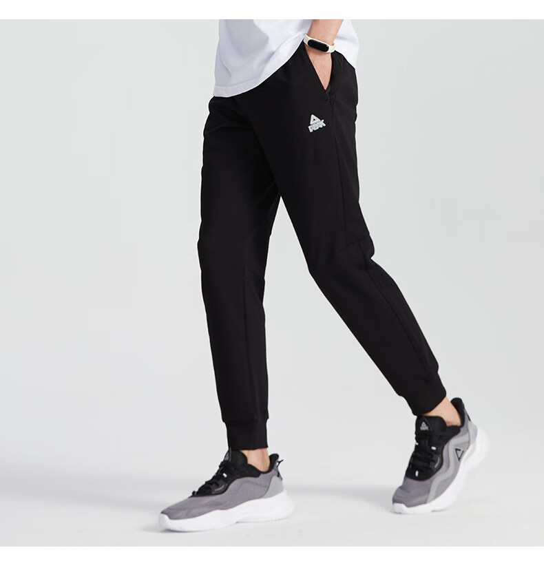 匹克(peak)匹克运动裤男夏季轻薄透气针织长裤跑步运动收脚裤梭织九分