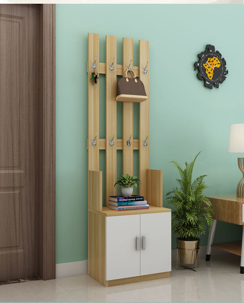 淘苏淘苏2022新 款鞋柜带挂衣架一体组合衣帽架落地式卧室进门玄关