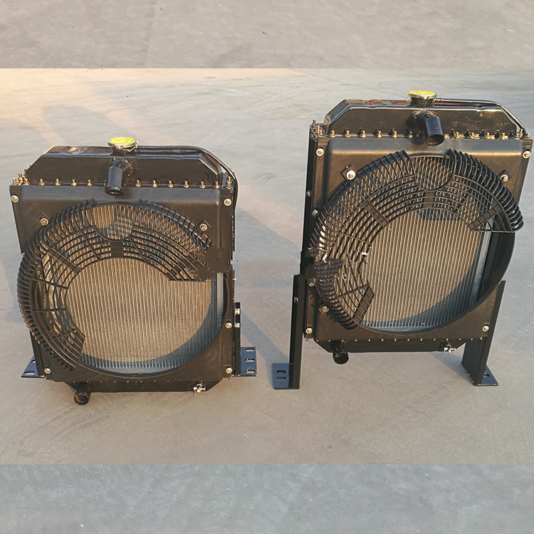 适用于潍坊柴油机r4105zd1水箱50千瓦发电机组铜铝管散热器总成 加宽