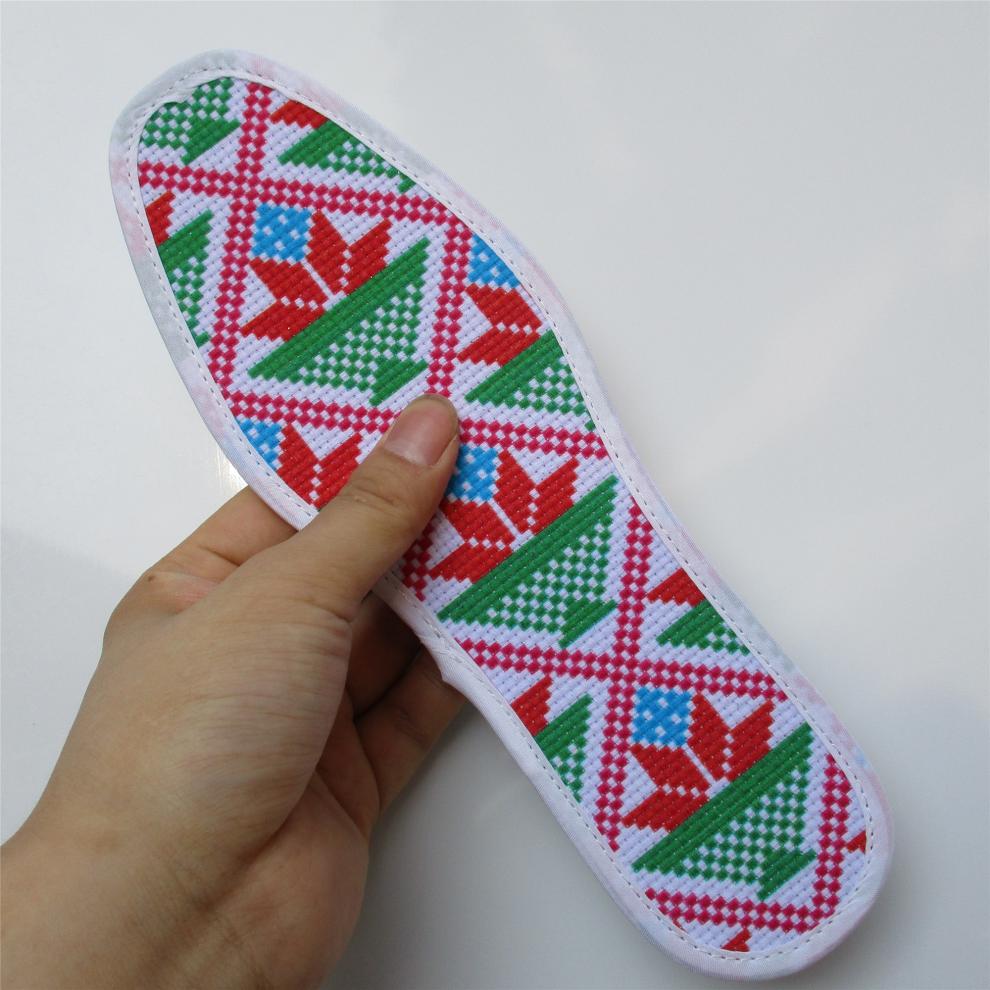 印花布料男diy手工中格绣布格子布鞋垫布面花样花草33643混码其它尺码