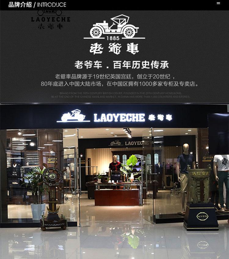 老爷车高端品牌衬衫男中青年男士夏季新款时尚刺绣条纹长袖衬衣男修身