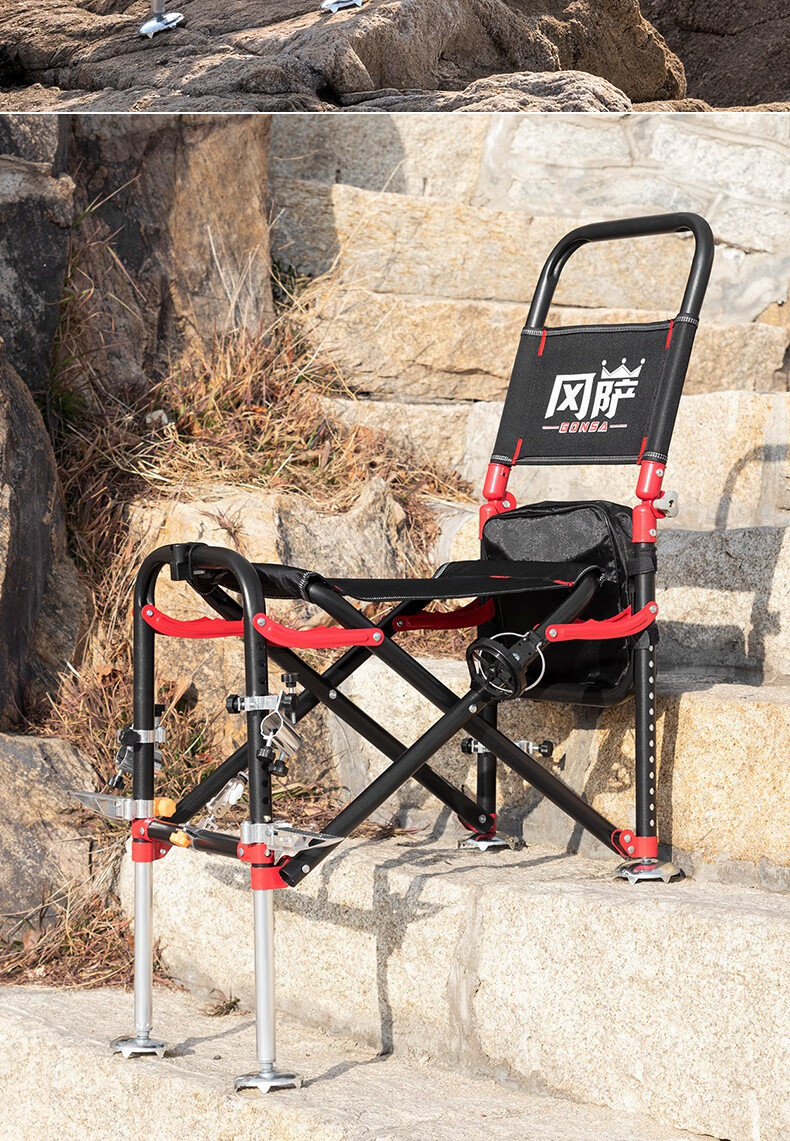 冈萨新款钓椅多功能折叠钓鱼椅座凳便携超轻可躺野钓椅全地形垂钓智飞