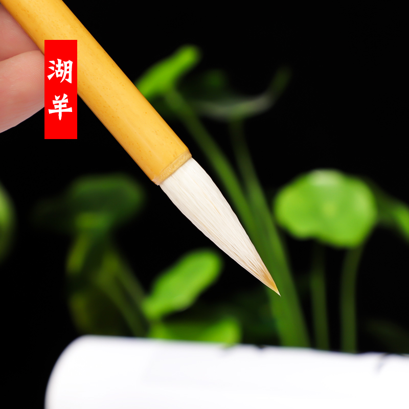 资秒迪 湖羊牌毛笔 湖羊牌楷书兼毫毛笔套装初学者短锋大中小楷书法