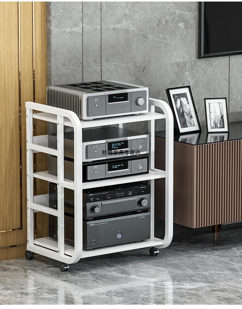 jd推荐 功放机柜功放柜音响机柜音响柜功放机架可移动落地多层音箱子