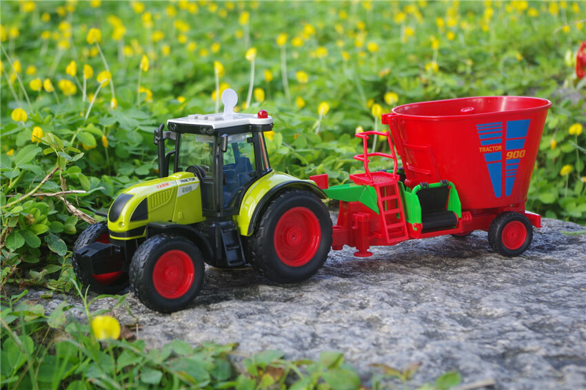 农夫车农业机械科教模型玩具带灯光音乐故事早教 新品 欧款玉米收割机