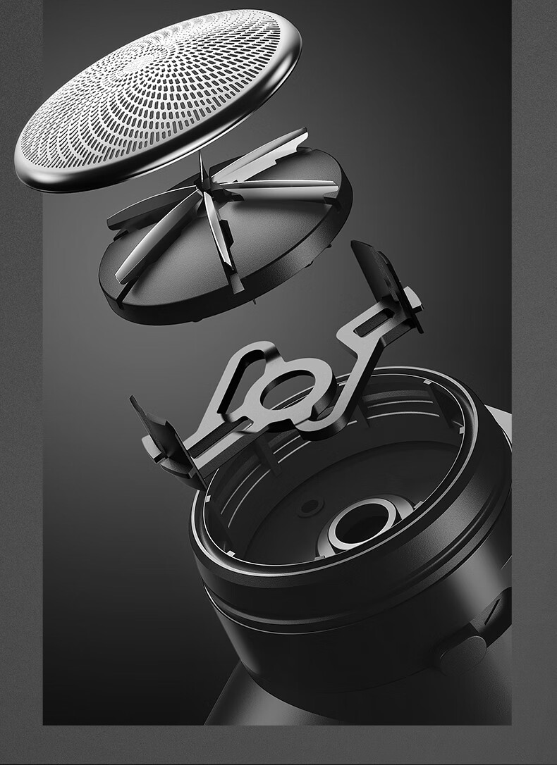 博锐剃须刀电动刮胡刀男士三刀头多功能商务povos便携剃胡须子ps108 p