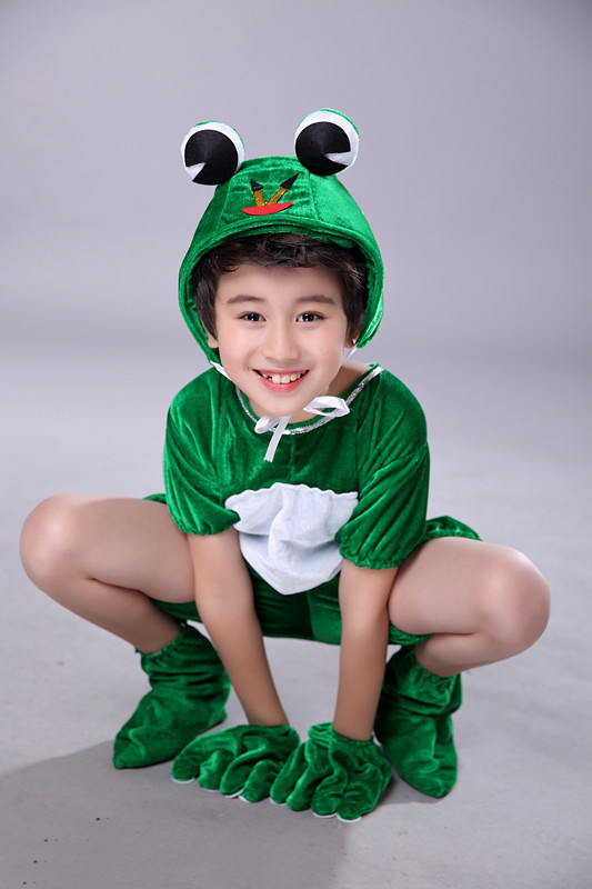 青蛙演出服儿童六一小蝌蚪找妈妈小跳蛙小青蛙卡通动物舞蹈表演服