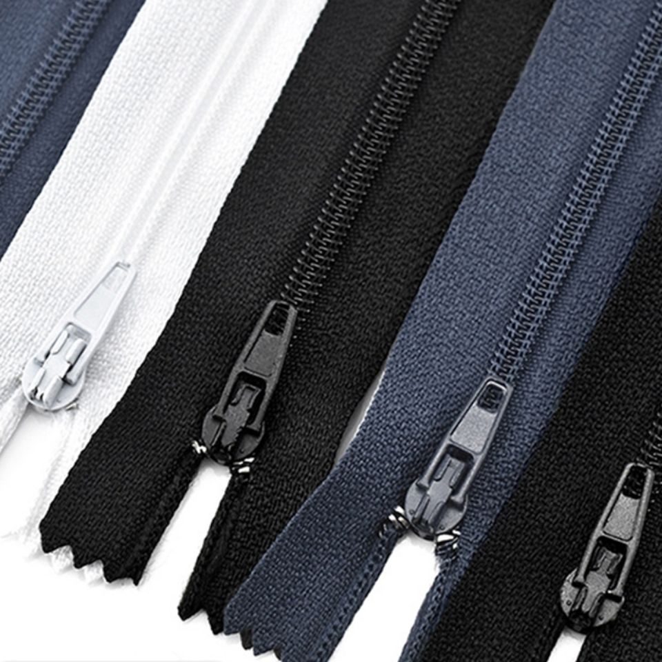 号尼龙西裤拉链裤子门禁拉链衣服内层拉链拉锁带锁不下滑黑色20cm10条