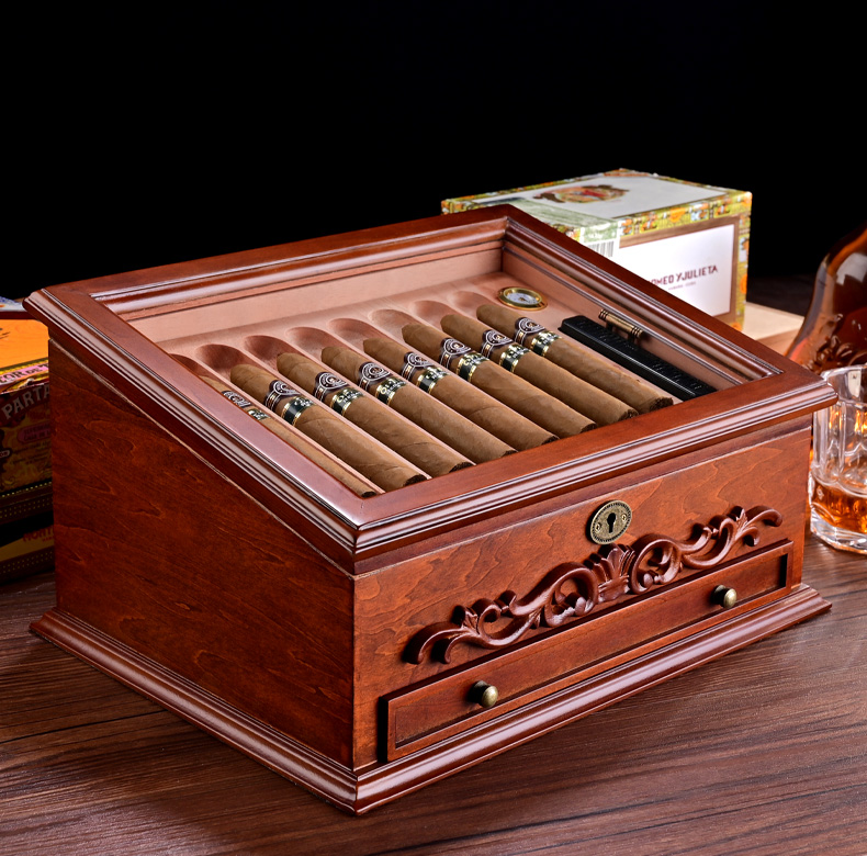 茄龙cigarloong古巴复古雪茄盒雪茄保湿盒雪茄柜保湿雪茄专用雪松木盒