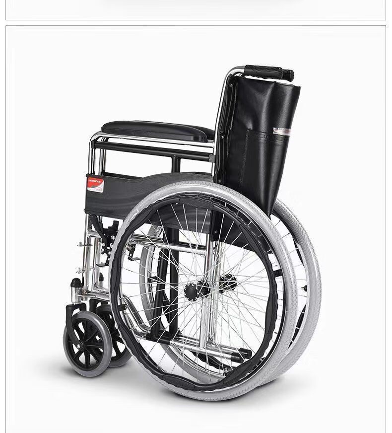 鱼跃轮椅h005b带坐便器多功能可折叠轻便小老人老年人手推代步车j h