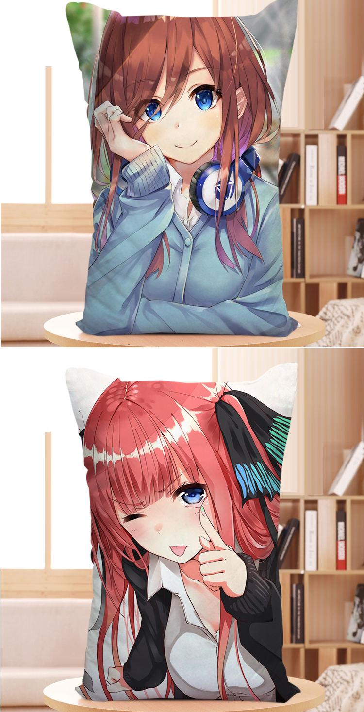 五等分的花嫁中野三玖二乃五月新娘动漫周边二次元diy半身抱枕 002
