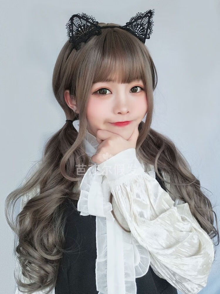假发套女全头逼真长卷发空气刘海蓬松lolita全头套古装