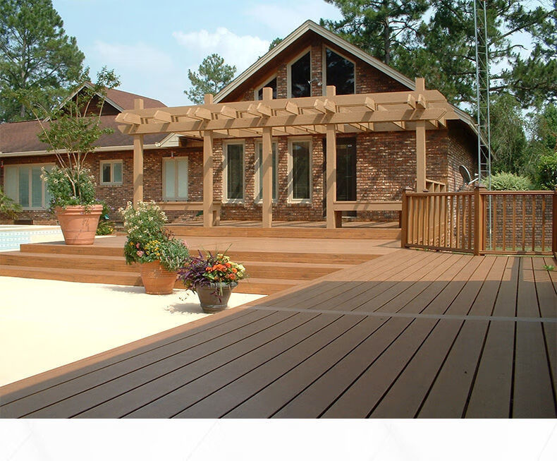 塑木地板户外露台阳台木板庭院木塑地板室外防腐木防水板材生态木艺联