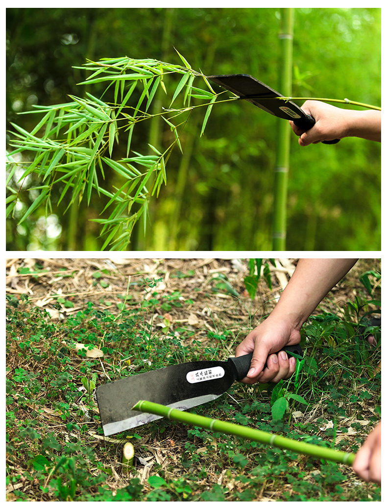 柴刀手工柴刀树开路甘蔗刀 小镰刀竹弯刀破竹刀钓鱼锰钢割草刀科威顿