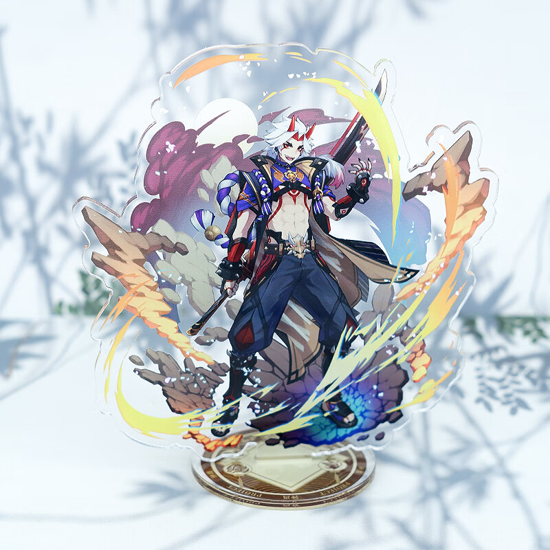 原神雷电将军坐姿玩偶亚克力大立牌角色实物摆件 雷电将军雷神影钟离