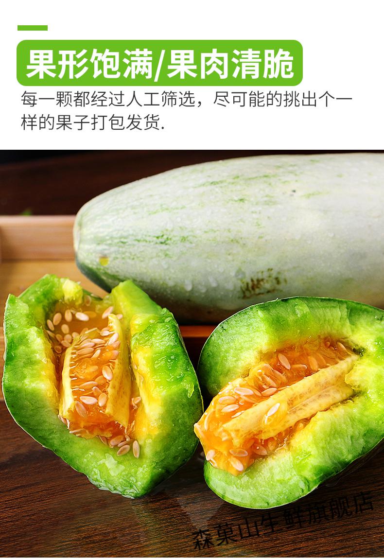 河南羊角蜜甜瓜 博洋61号甜瓜应季脆瓜博洋绿宝小蜜瓜 精选果 5斤