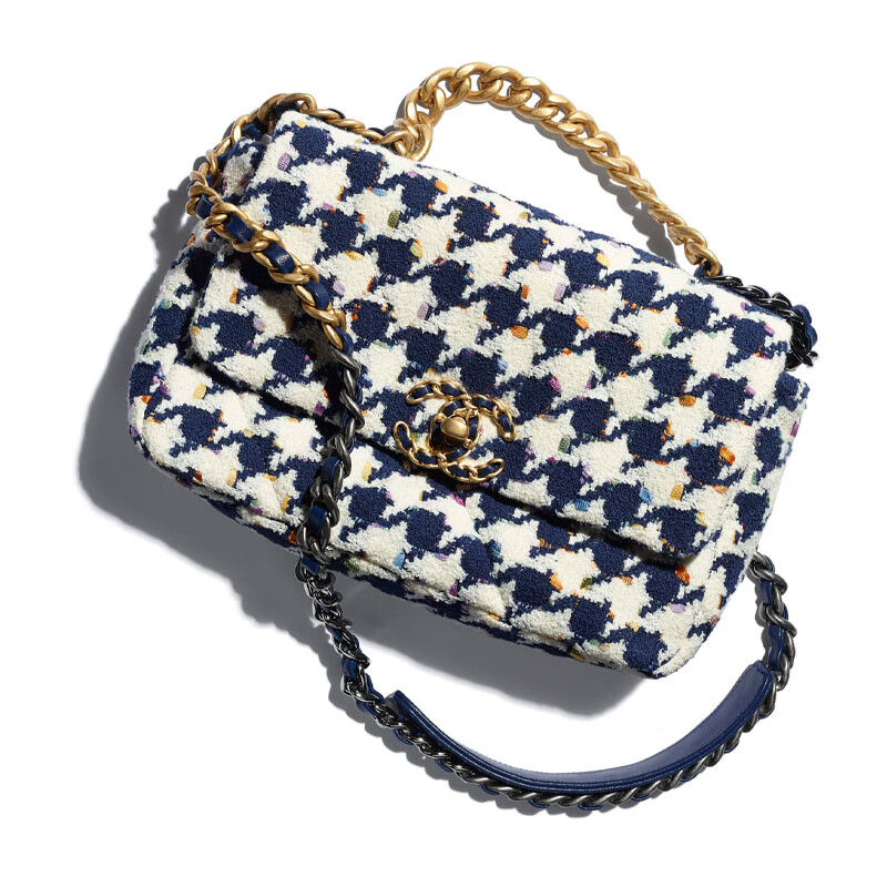 chanel香奈儿女包粗花呢菱格纹19flag链条单肩包as1160 b05127 mf583