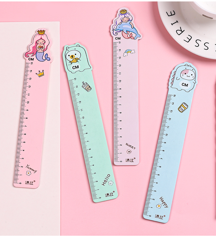 适用于儿童尺子小学生直尺15cm卡通可爱少女心一年级刻度尺 【3把装】