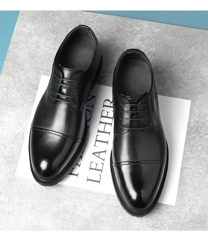 抖音同款培文森鞋场源男鞋店男士飞行员皮鞋正装鞋子21s01q棕色41