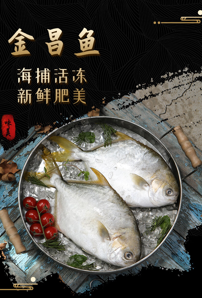 新鲜冷冻鲜活海鱼金鲳鱼平鱼金昌鱼海鲜水产银鲳鱼白鲳鱼【图片 价格
