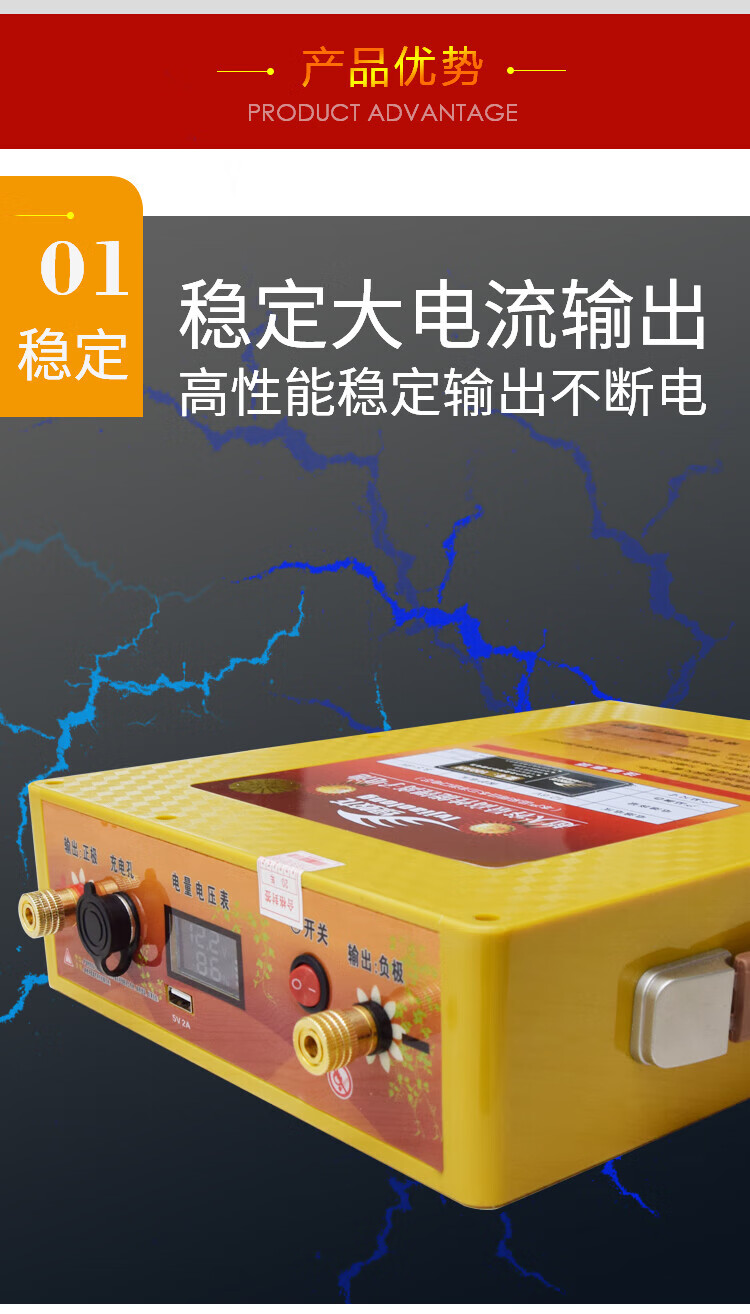 【京品优选】绿蛟龙锂电池12v大容量60ah100安足容聚合物护外大功率锂