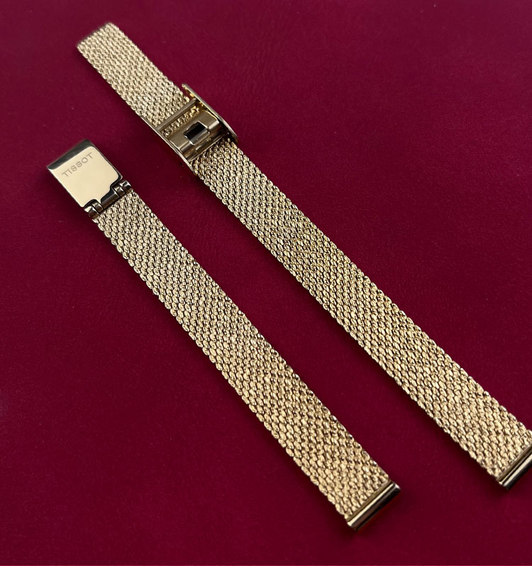 适用于天梭乐爱表带t058009a手表配件女款精钢原装网带钢带1853表链