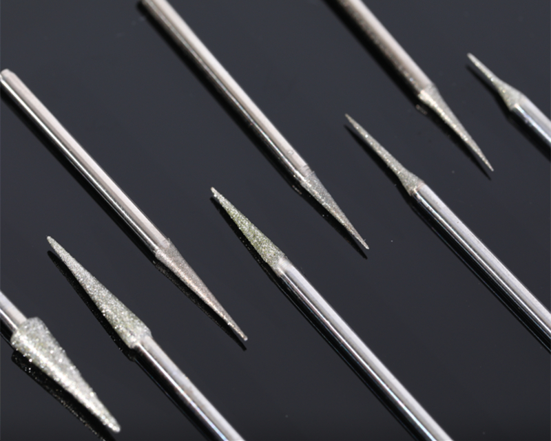 电动玉石翡翠打磨头扩孔针钻孔打孔工具玉雕石雕刻金刚砂钻头d针 琥嘉