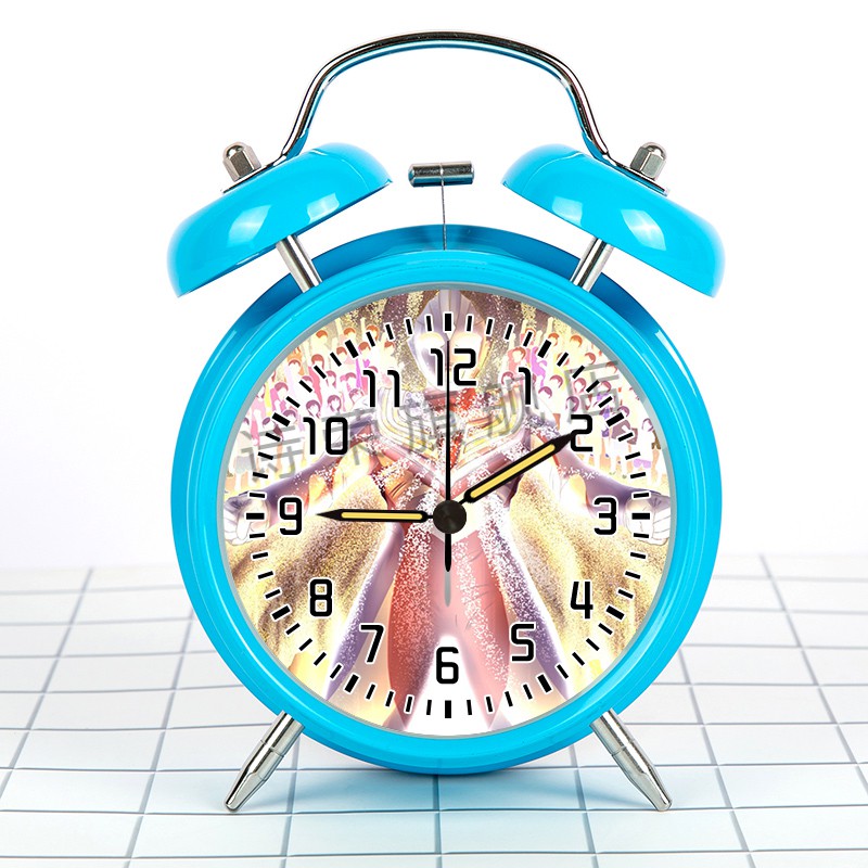 2021新款奥特曼闹钟创意卡通奥特曼超人闹钟无音儿童学生动漫4寸卧室