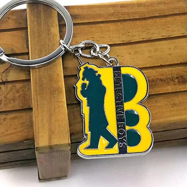 少年侦探团徽章 名侦探柯南周边钥匙扣徽章胸针胸章项链动漫同款情侣