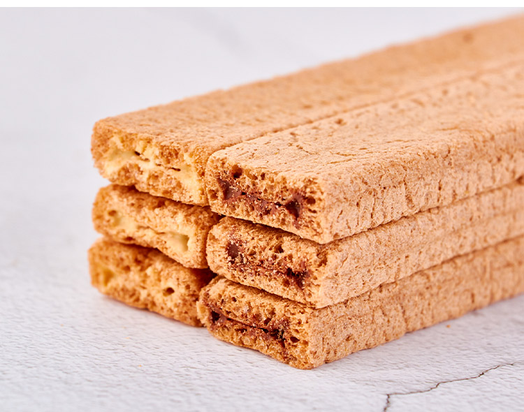 金芙纤麦夹心饼干巧克力奶味酥脆威化儿童休闲零食 牛奶味2盒(40条)