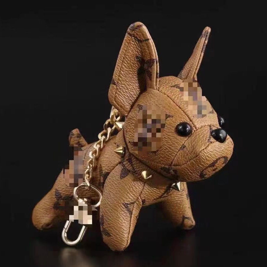 欧倩姗新品新款老花法斗犬钥匙扣可爱挂件摆件汽车钥匙