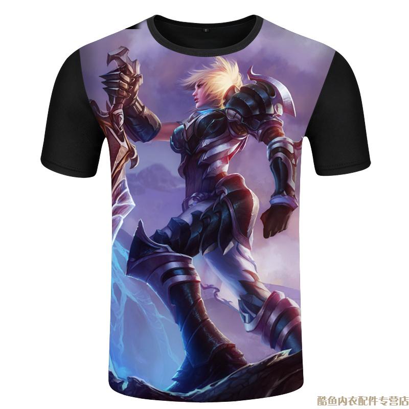 猎牧鹰英雄lol联盟源计划衣服徐老师杂货铺亚索龙瞎锐雯男生短袖t恤