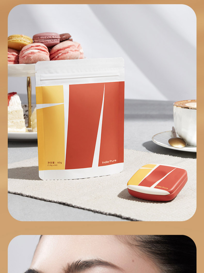 indie pure乐了白芸豆阻断剂断糖抗阻亢糖片奶片 白芸豆片60g/袋
