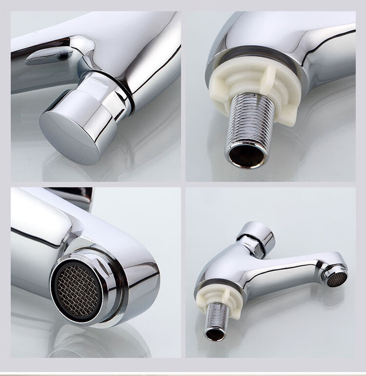 水龙头面盆水龙头公共场所厕所洗手盆手按式延时阀全铜单冷按压式水