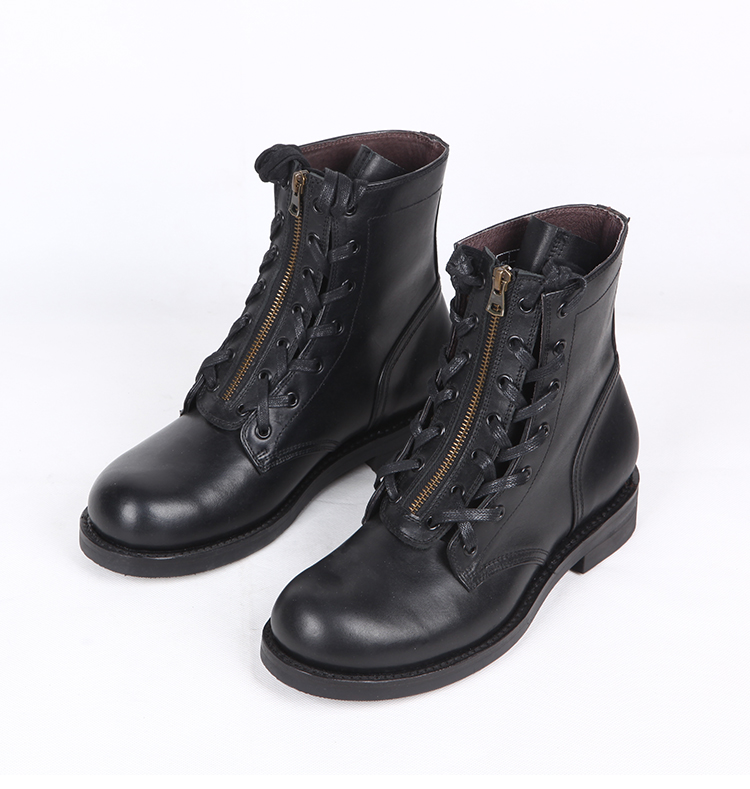 3516厂冬羊毛78式飞行靴皮拉链飞行员棉皮靴加绒保暖高帮毛皮鞋品质