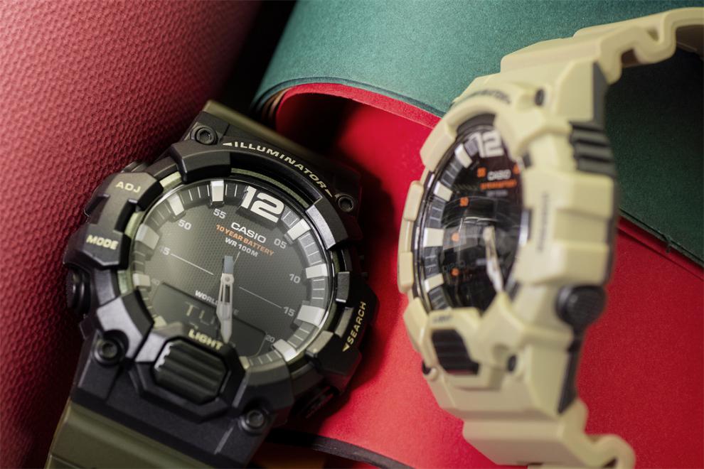 卡西欧(casio)日本casio卡西欧700手表男数位双显运动电子表hdc-700