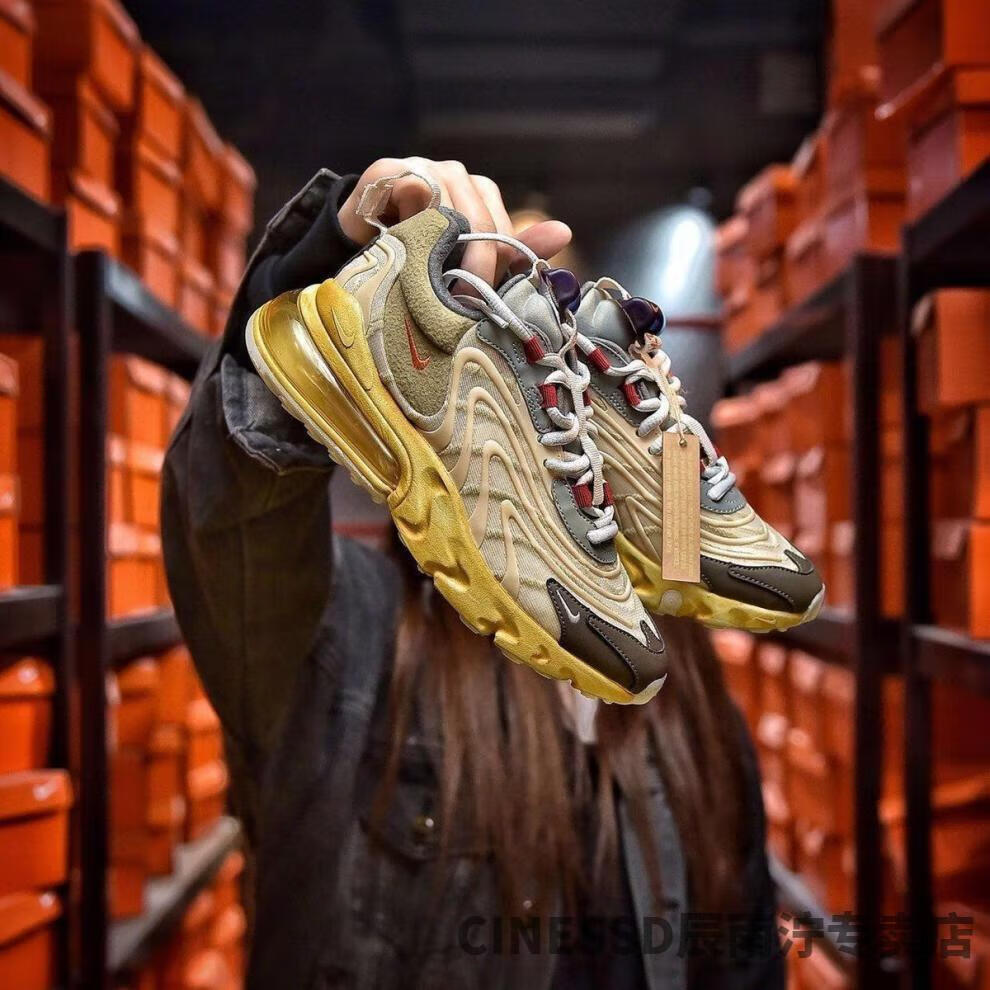 air max 270 travis scott仙人掌ts鬼脸联名气垫跑步鞋男女鞋 仙人掌