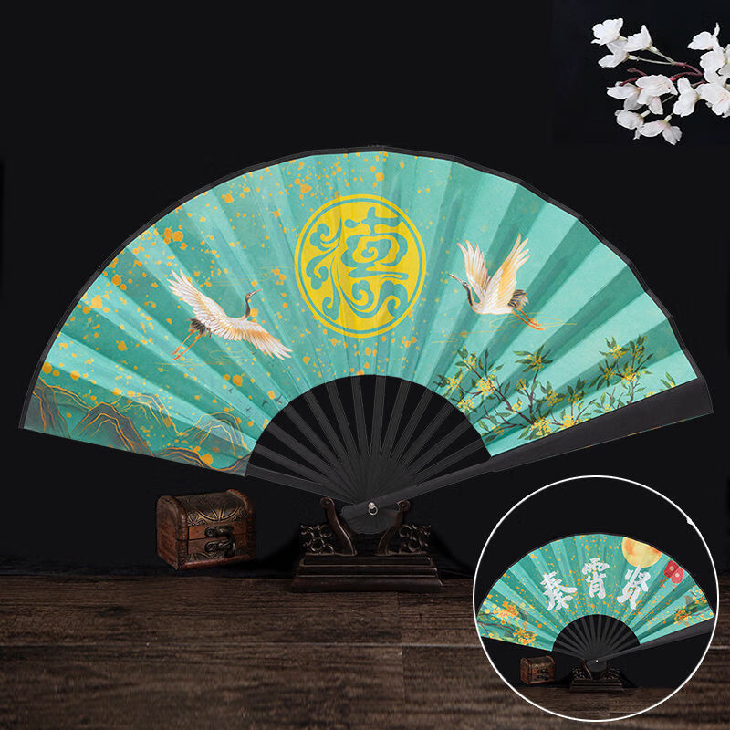 德云社扇子古风女孩学生蹦迪网红霸气老秦霄贤同款相声折扇男防身自营