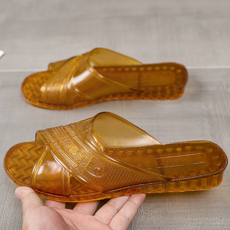 生胶拖鞋怀旧款越南生胶拖鞋男士夏季家用室内浴室防滑洗澡软底居家