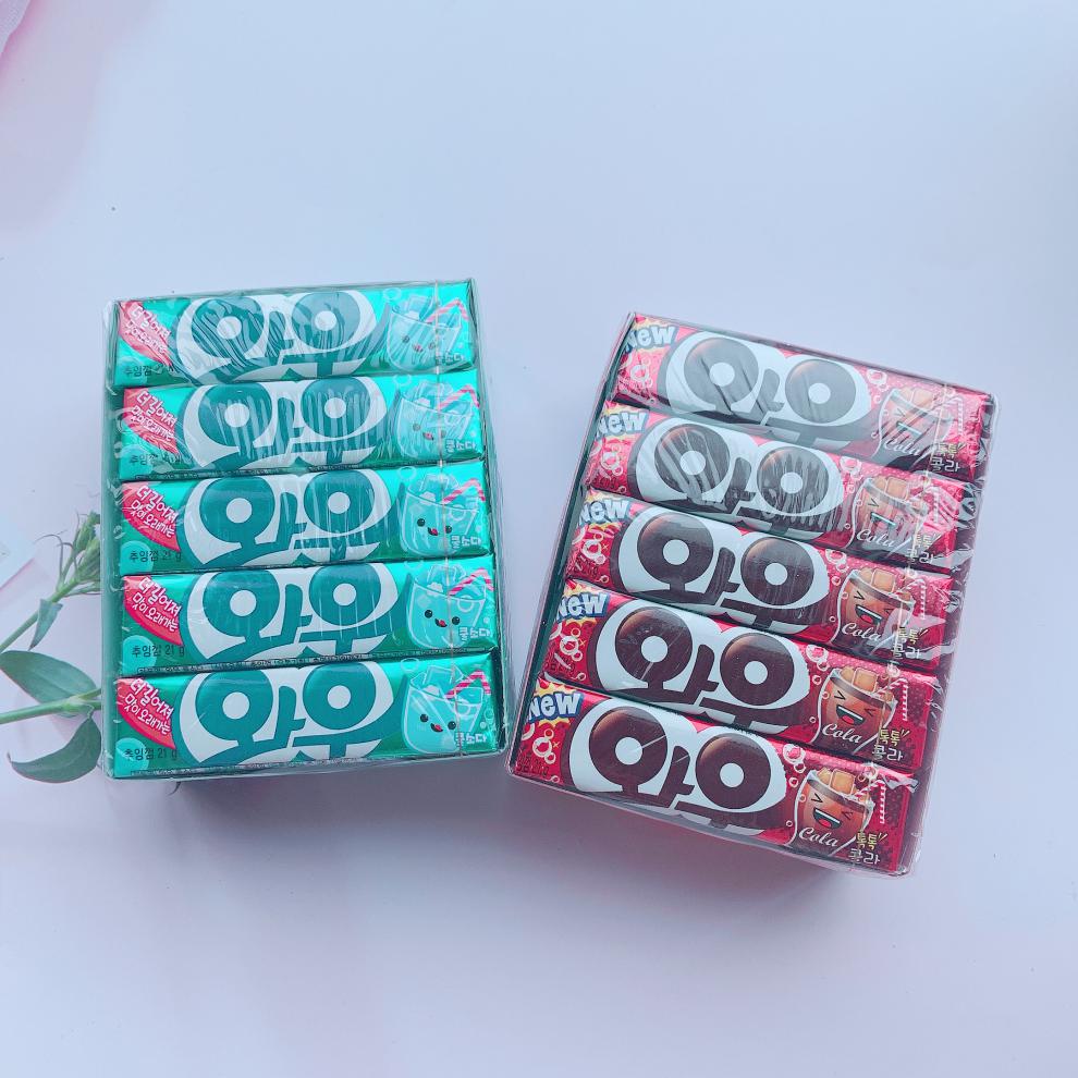 韩国lotte海太大泡泡水果口香糖条装木糖醇薄荷咖啡 乐天咖啡口香糖26