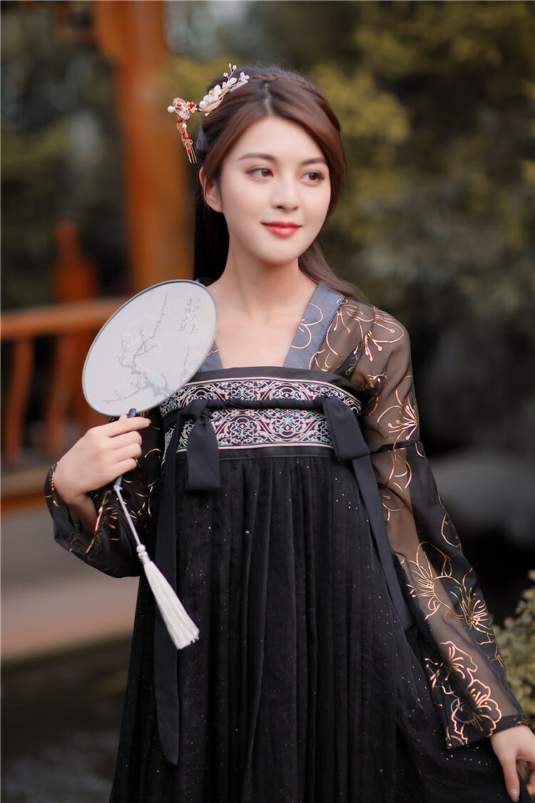 侠女汉服魏晋风日常交领齐腰襦裙夏中国风古装改良学生侠客古风装