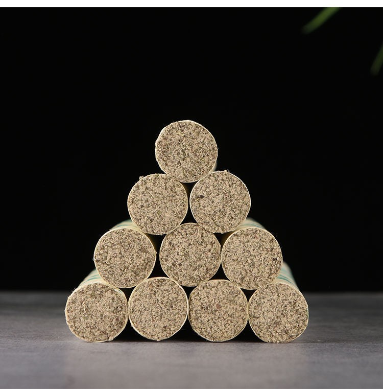 十年陈艾条纯手工石磨条艾绒柱艾灸条家用宫寒 石磨绒30支切柱款