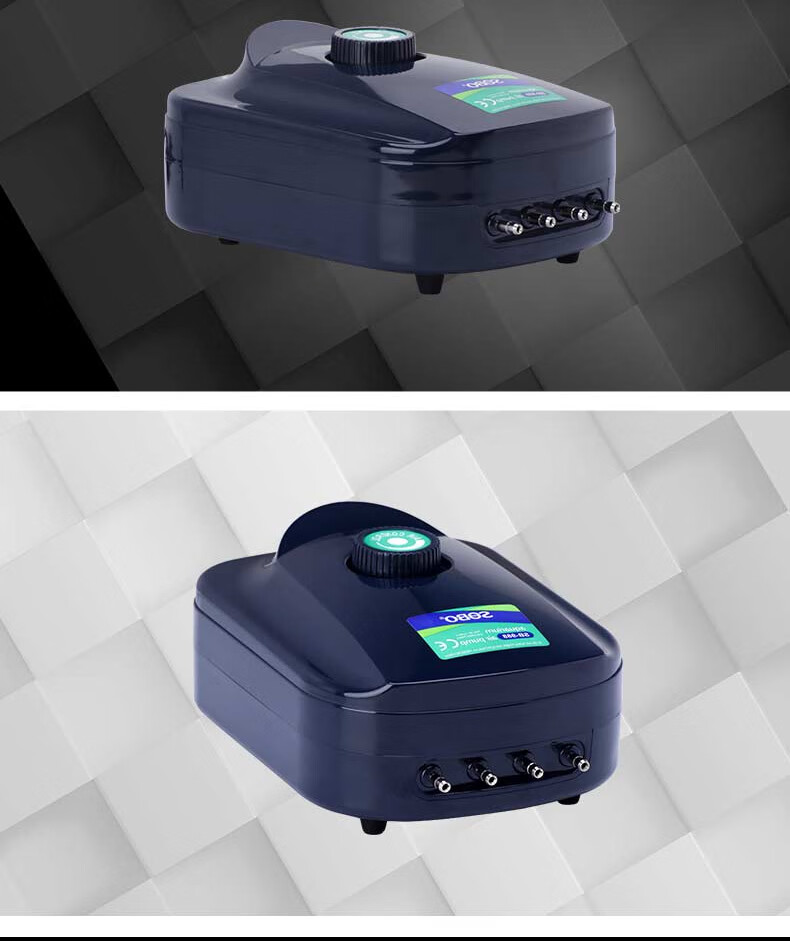 狗尾草松宝增氧泵鱼缸加氧泵养鱼充气泵打氧机小型家用冲氧打气泵 12w