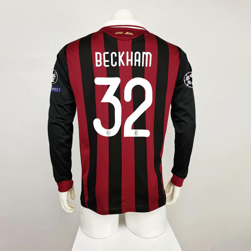 滕讯体育nba旗舰ac米兰0910主场球衣贝克汉姆小罗马尔蒂尼复古经典