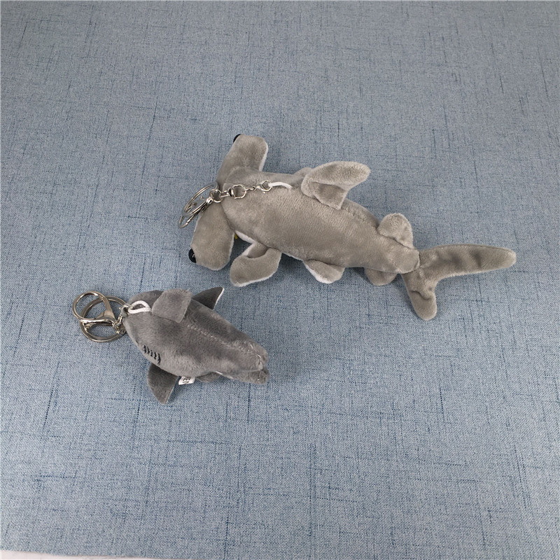 同款灰色小鲨鱼毛绒包包钥匙扣创意娃娃平头鲨鱼公仔10cm小鲨鱼1016cm