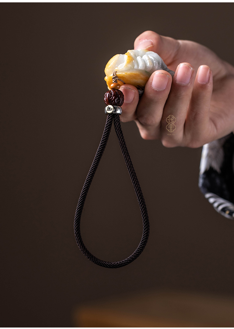 绳子手把件挂绳编织文玩挂件绳子翡翠玉器把玩手绳车钥匙挂绳网红同款