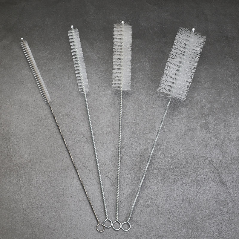 多功能尼龙刷小号量筒刷硬毛管道清洁刷内孔尼龙毛刷刷子软毛刷 长30