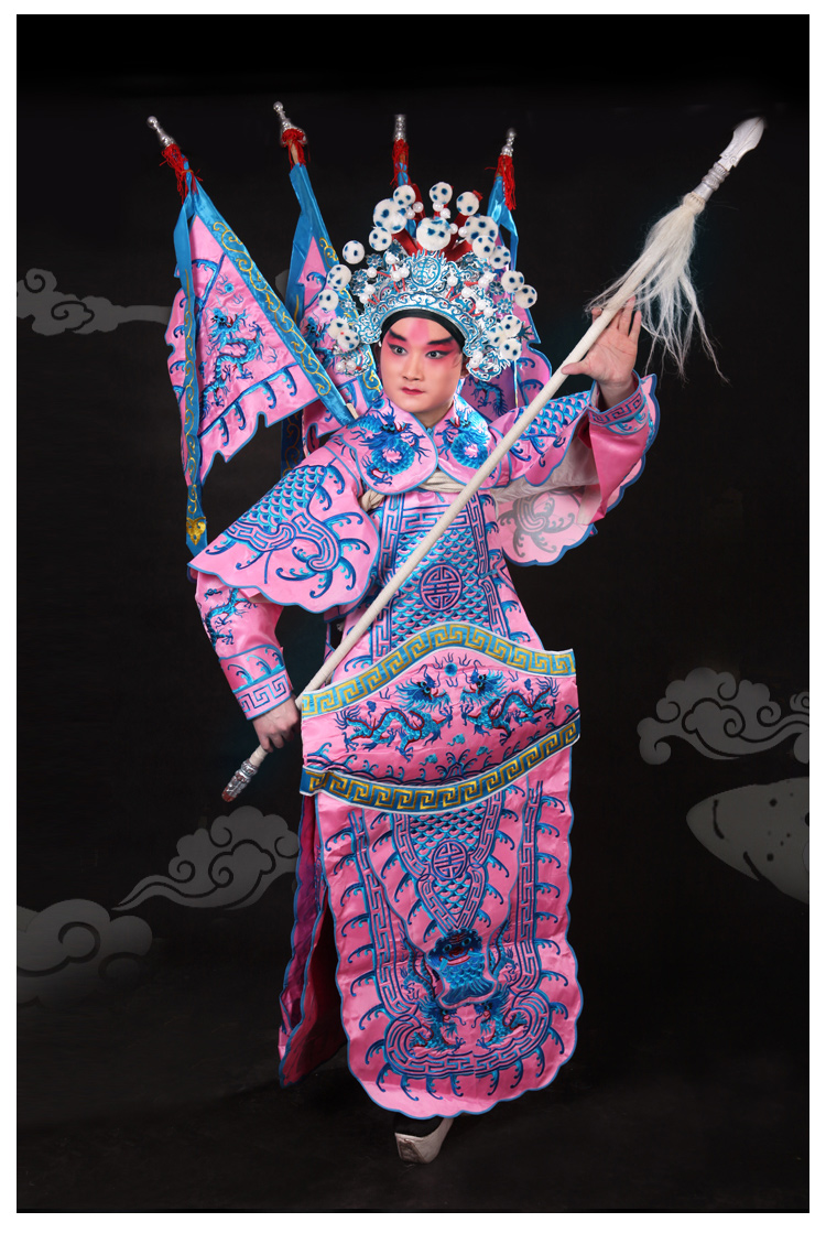 哈昱戏曲武生大靠京剧服装戏剧服男靠武将靠旗将军定军山霸王古装戏装