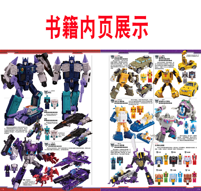 变形金刚2018年大百科赠送巨幅海报玩具资料集大黄蜂飞毛腿搭变形金刚