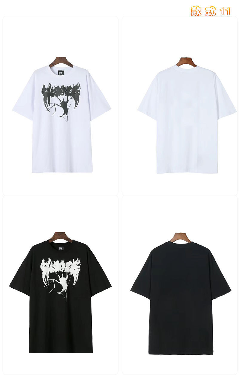 revenge风格bonestee龙骨骷髅反光t恤xxx同款高街宽松男女短袖t恤